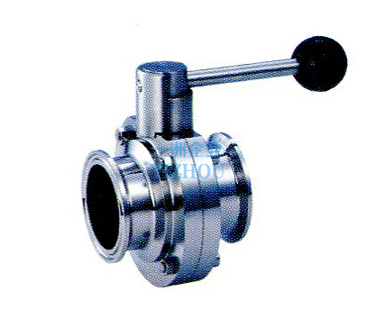 Sanitation grade quick-release butterfly valve